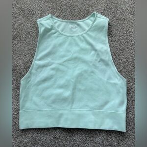 Mint Colored DSG Cropped Racerback Activewear Tank